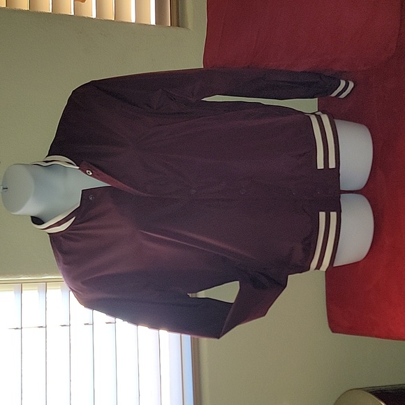 Goodfellow & Co. Maroon bomber jacket size L women's - Picture 4 of 11